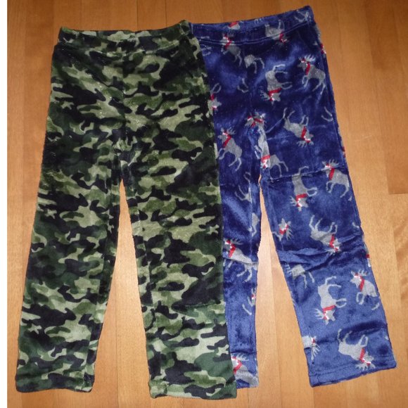 Lot of 2 Boy Jellifish Fleece Sleep PJ Pants Size XS 4/5 Med 8 Camo NWT - Picture 1 of 7